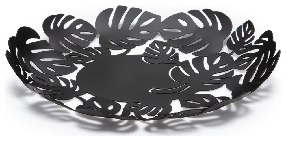 Decorative Leaf Bowl, Black