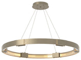 Aura Large LED Pendant, Soft Gold, Clear Glass, Standard Height
