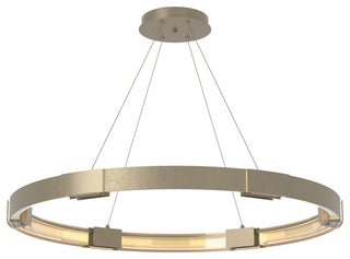 Aura Large LED Pendant, Soft Gold, Clear Glass, Standard Height