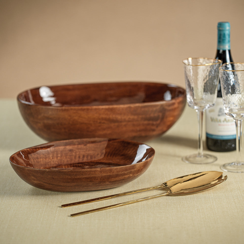 Parma Polished Gold Salad Server Set