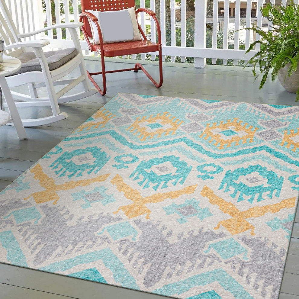 Indoor/Outdoor Sedona SN2 Spa Machine Washable 5' x 7'6" Rug
