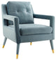 Premise Accent Lounge Performance Velvet Armchair Light Blue