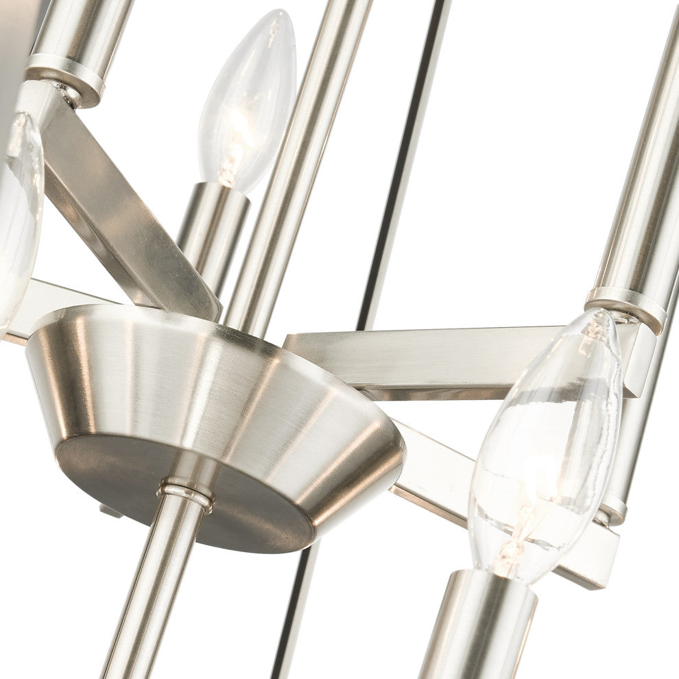 Black Geometric, Contemporary, Prismatic, Casual Foyer Chandelier