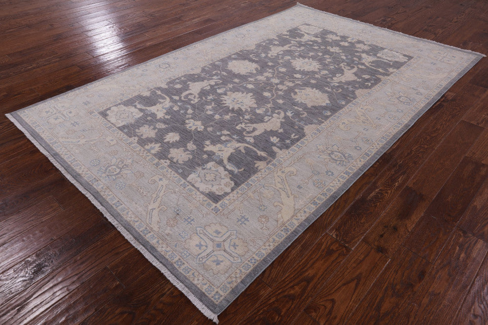 5' 10" X 9' 2" Peshawar Hand-Knotted Rug Q4873