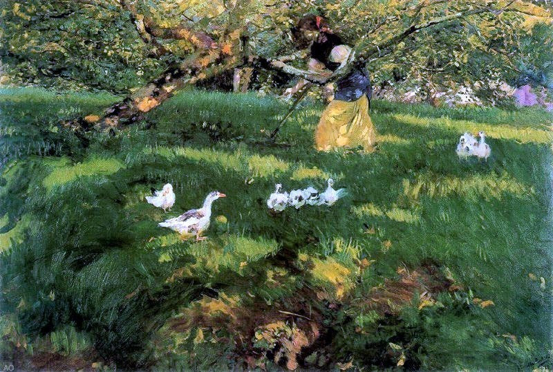 Joaquin Sorolla Y Bastida Herding Geese in the Asturias Wall Decal