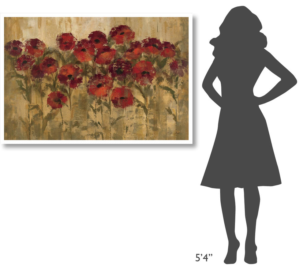 "Sunshine Florals" Digital Paper Print by Silvia Vassileva, 50"x34"