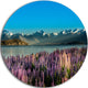 Incredible Mountains Waters And Flowers, Landscape Round Wall Art, 36"