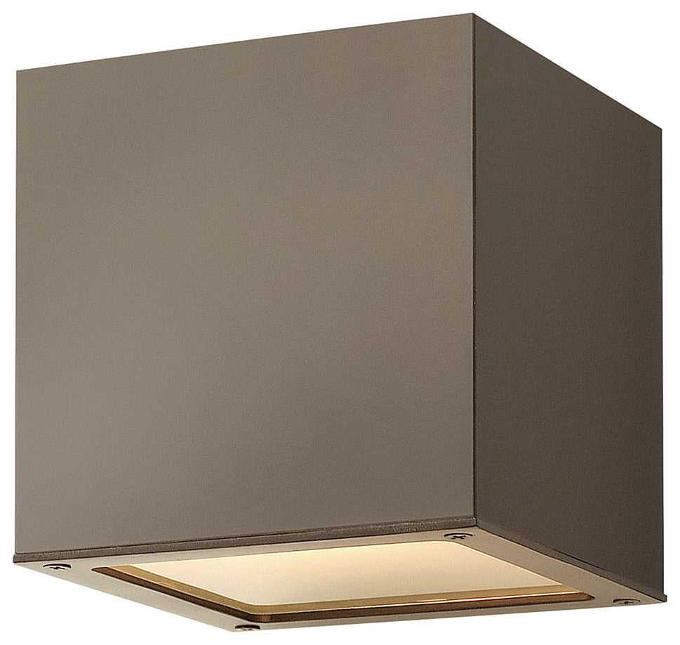 Hinkley Kube Extra Small Up/Down Wall Mount Lantern, Bronze