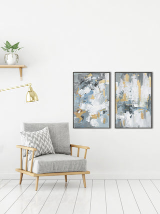 Paint Strokes Diptych, 24"x18"