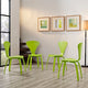 Modern Green Vortex Dining Chairs Set of 4