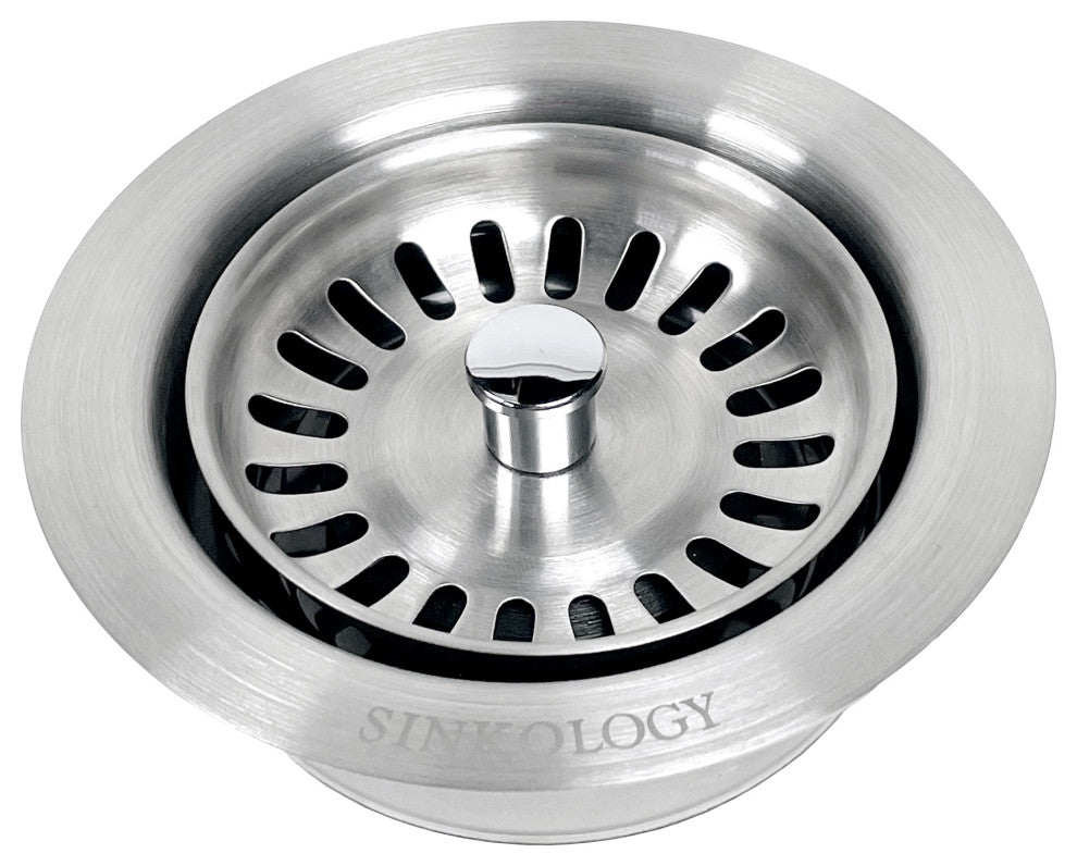 SinkSense Stainless Steel 3.5" Disposal Flange Drain With Stopper