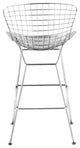 Bar Stool Chair Barstool, Set of 2, Steel Metal, Chrome, Mid Century Cafe