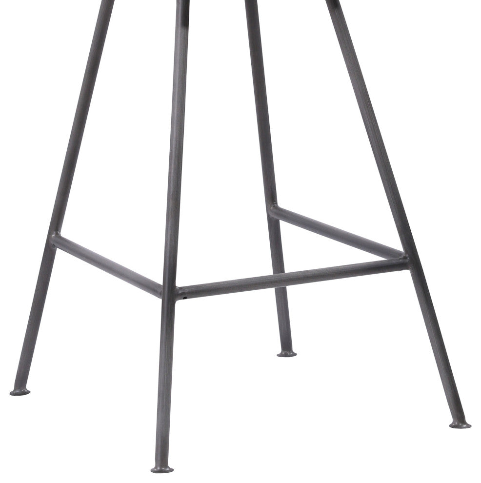 Coronado Contemporary 26" Counter Height Gray Faux Leather Barstool