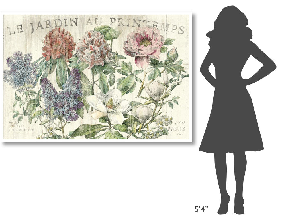 "Le Jardin Printemps" Digital Paper Print by Sue Schlabach, 62"x42"