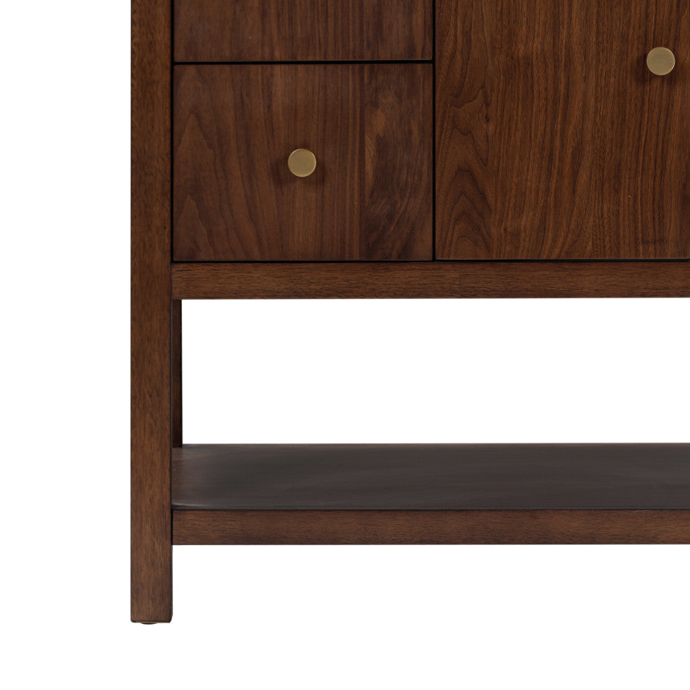 Zoe Vanity Only, Walnut Collection, 48"