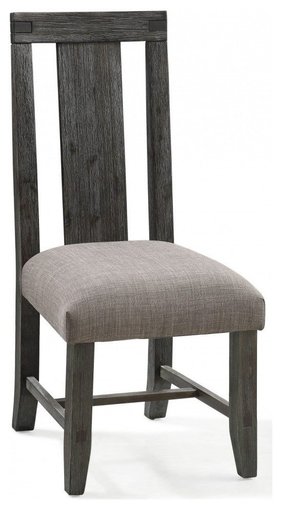Modus Meadow 7 Piece Rectangular Dining Set With Uphostered Chair, Graphite