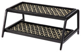 Double-Tier Black Stand With 3-Pair Rubber Boot Trays Madagascar