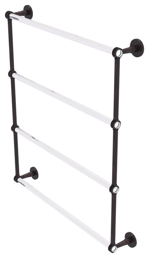 Clearview 4 Tier 30" Ladder Towel Bar with Dotted Accents, Venetian Bronze