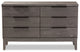 Nash Rustic Platinum Wood 6-Drawer Dresser