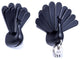 Peacock Key Holder, Black