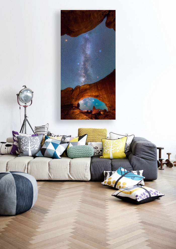 Epic Graffiti "Heavens Above Turret" by Darren White, Giclee Canvas Art, 30"x60"