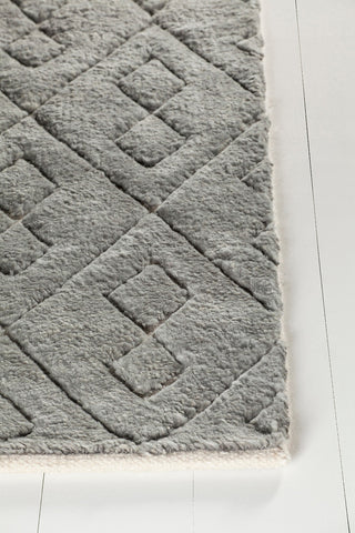 Catalina Hand Knotted Rectangle Area Rug, 5' x 7'1/2", Gray