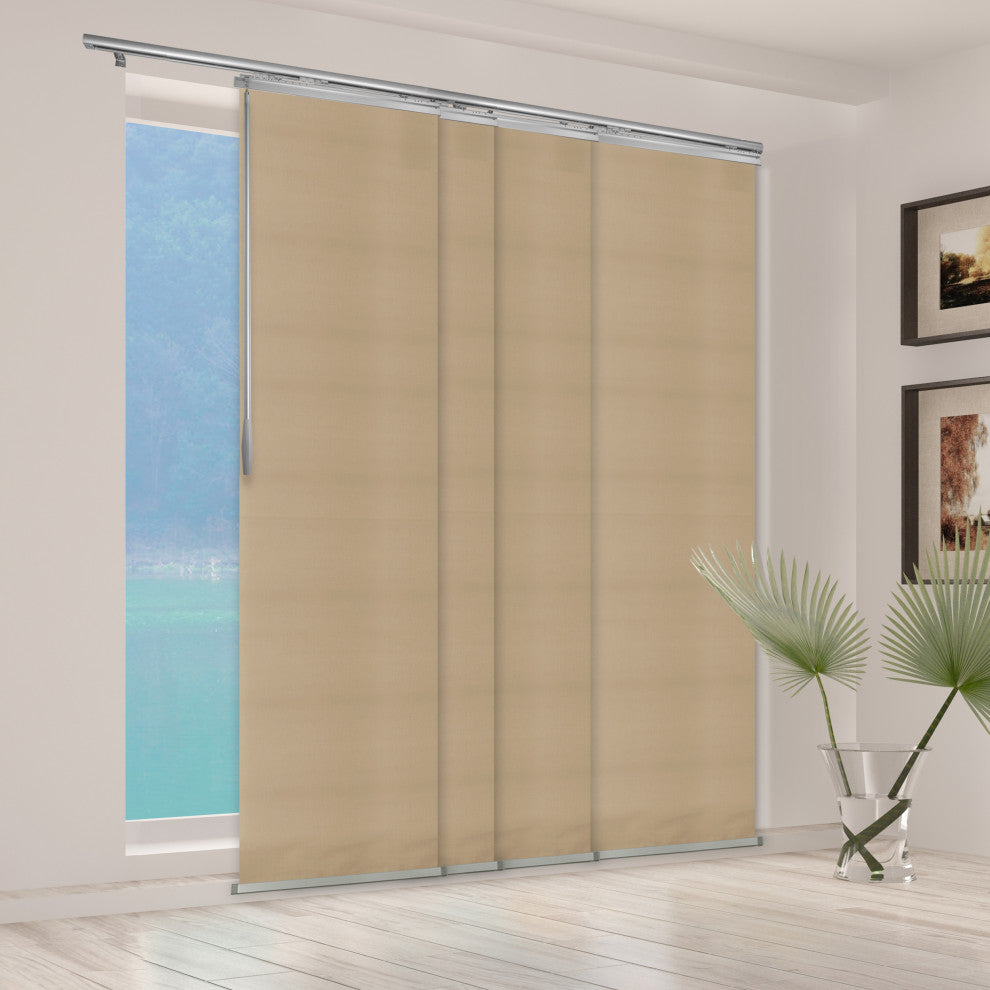 Bisque 4-Panel Track Extendable Vertical Blinds 48-88"W