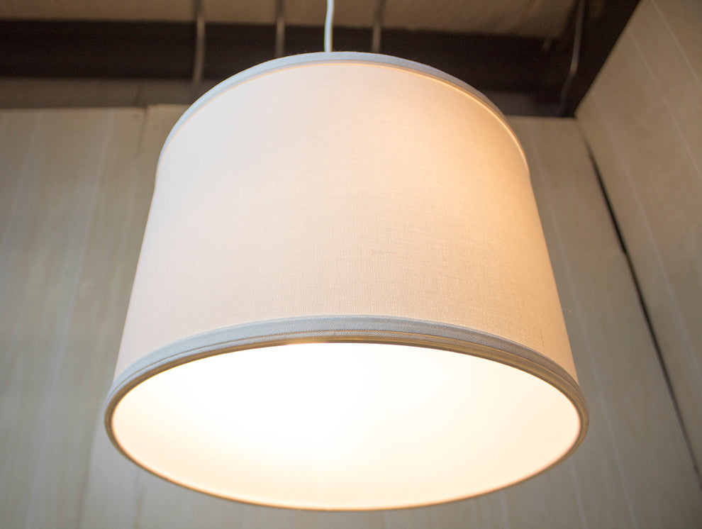 14x14x10 Drum Lamp Shade Premium White Linen