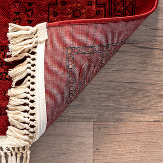 Nuloom Diandra Traditional Persian Motif Fringe Area Rug, Red 5'3"x7'3"