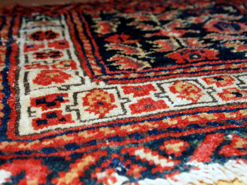 Handmade antique Persian Malayer bag face 1.4' x 1.8' ( 44cm x 55cm ) 1900s