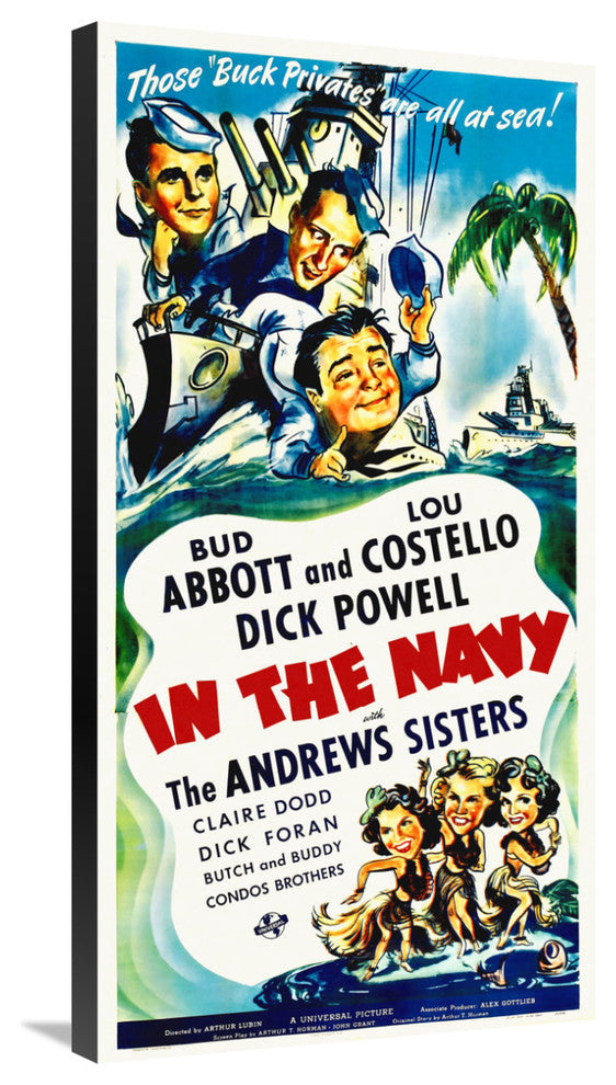 "Abbott & Costello - In The Navy" Canvas by Hollywood Photo Archive, 19x36"