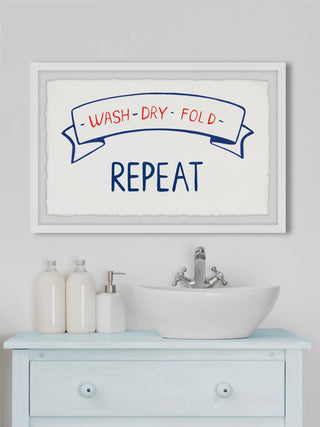 "Wash and Dry" Framed Painting Print, 12x8