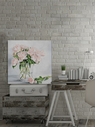 "Simply Blooming" Painting Print on Wrapped Canvas, 48"x48"