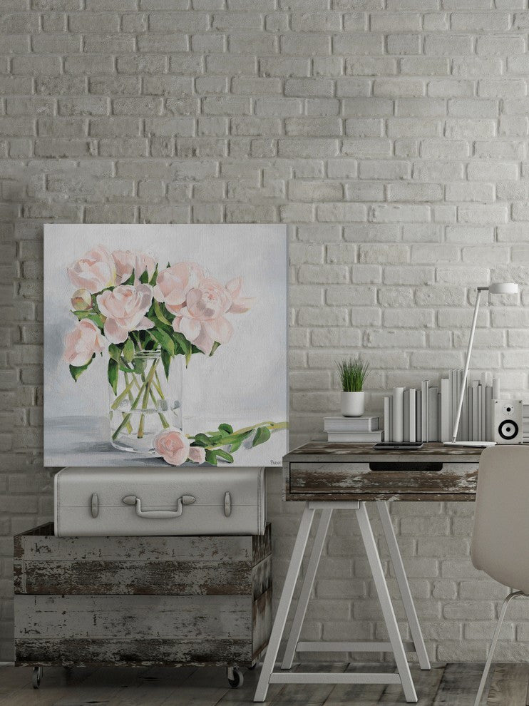 "Simply Blooming" Painting Print on Wrapped Canvas, 48"x48"