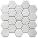 Thassos White Marble Hexagon Mosaic Tile 3 inch Polished, 1 sheet