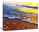 "Sunset Reflecting in Blue Waves" Seashore Canvas Print, 40"x30"