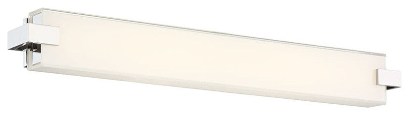 Bliss 28" LED Bathroom Vanity & Wall Light 3500K, Polished Nickel