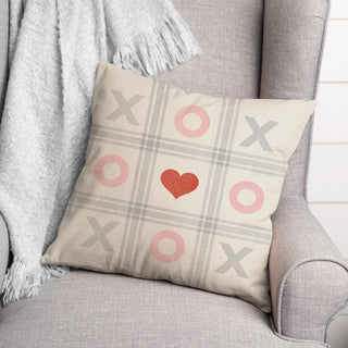 XOXO Tic Tac Toe 18x18 Spun Poly Pillow