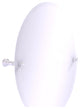 Carolina Frameless Oval Tilt Mirror with Beveled Edge, Satin Chrome