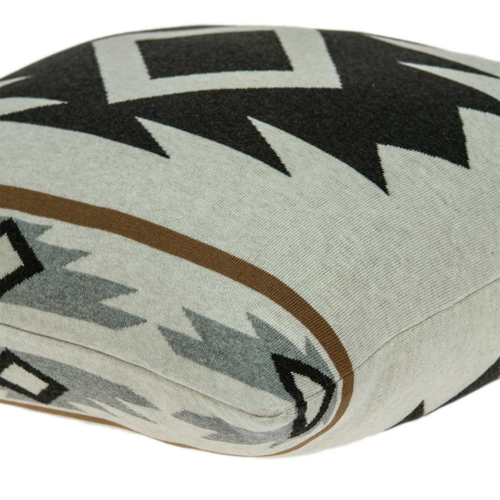 HomeRoots 20" x 7" x 20" Southwest Tan Pillow Cover With Poly Insert