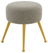 Safavieh Couture Anna Ottoman, Light Grey/Gold