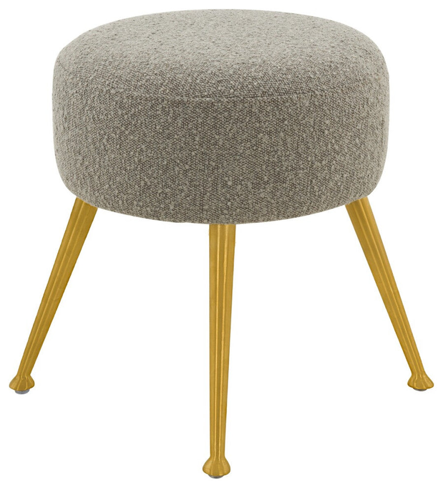 Safavieh Couture Anna Ottoman, Light Grey/Gold