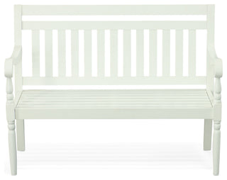 Belmont Outdoor Woodoor Bench, White