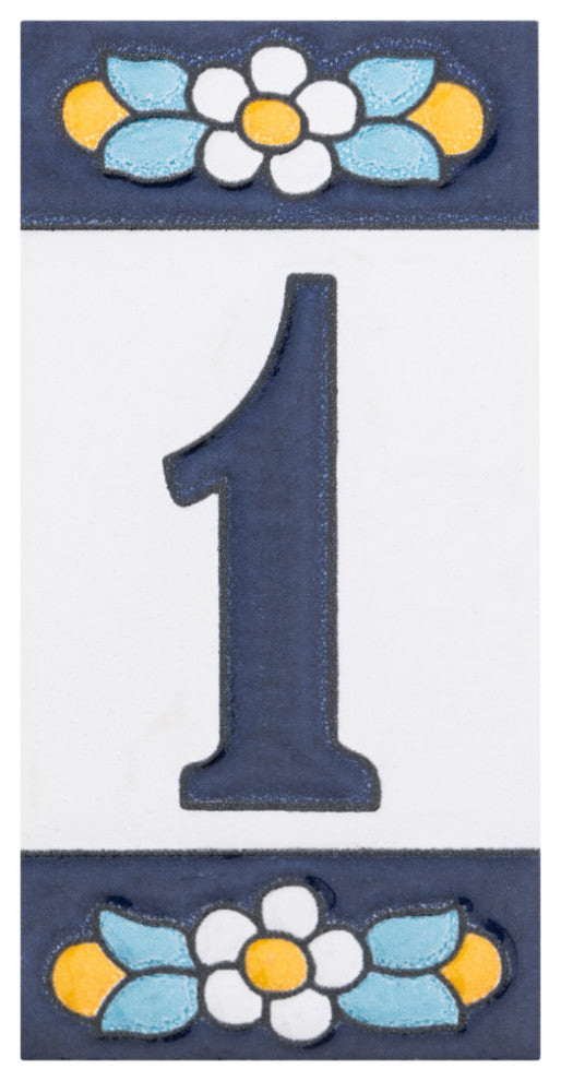 Sevillano Flora Letters 2-1/8 in. x 4-3/8 in. Ceramic Wall Tile, 1