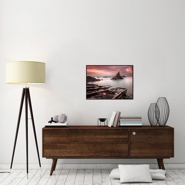 "Untitled" Framed Canvas Giclee by Francisco Jose Ruano, 31x23"