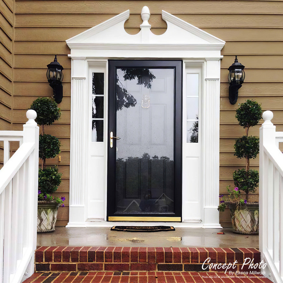 Peaked Cap Sunburst Architectural Grade PVC Pediment