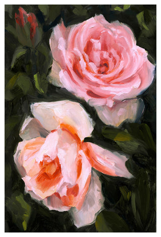 "Ethereal Roses" Frameless Reverse Printed Tempered Art Glass Wall Art, Tmp-210784-4832