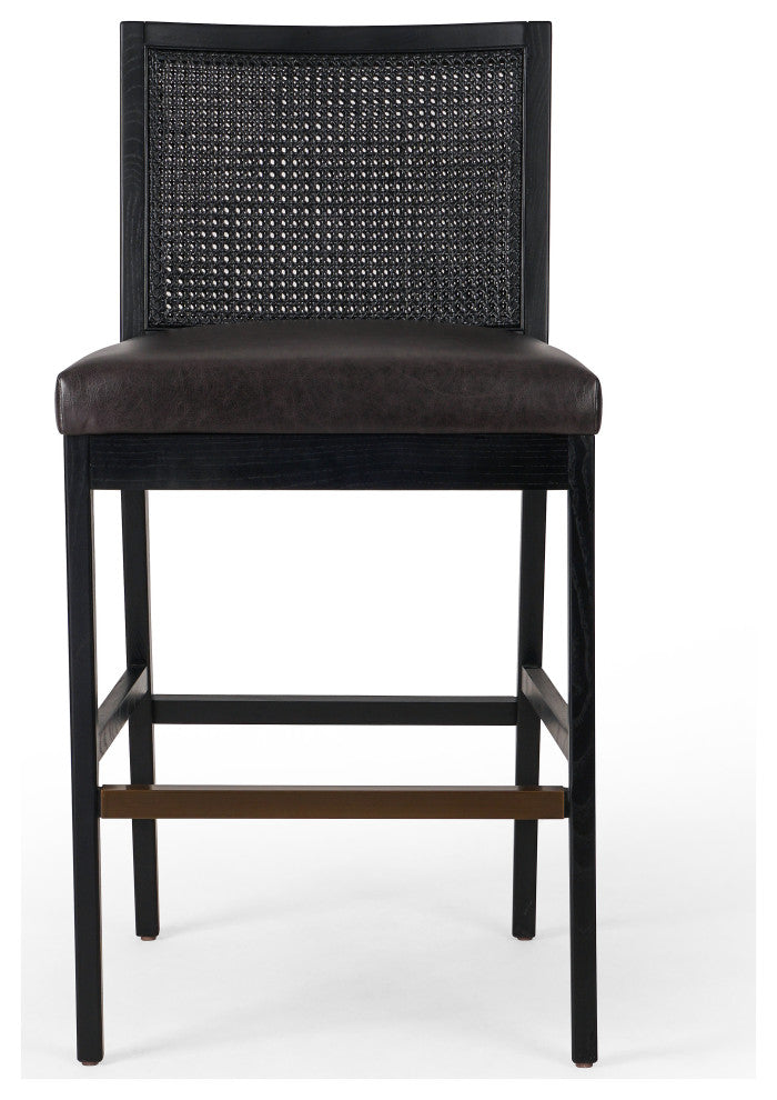Antonia Armless Dining Stool-Black-Bar