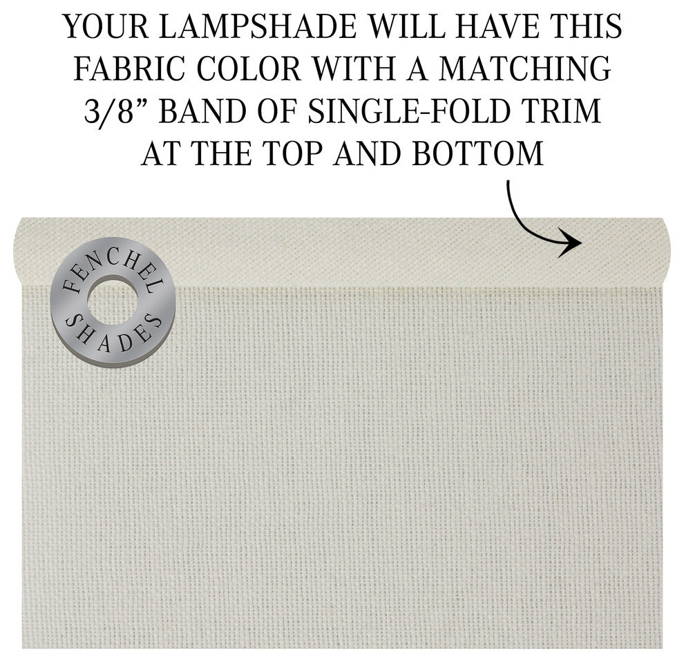 FenchelShades Drum Lampshade 10"x10"x10", Linen Cream
