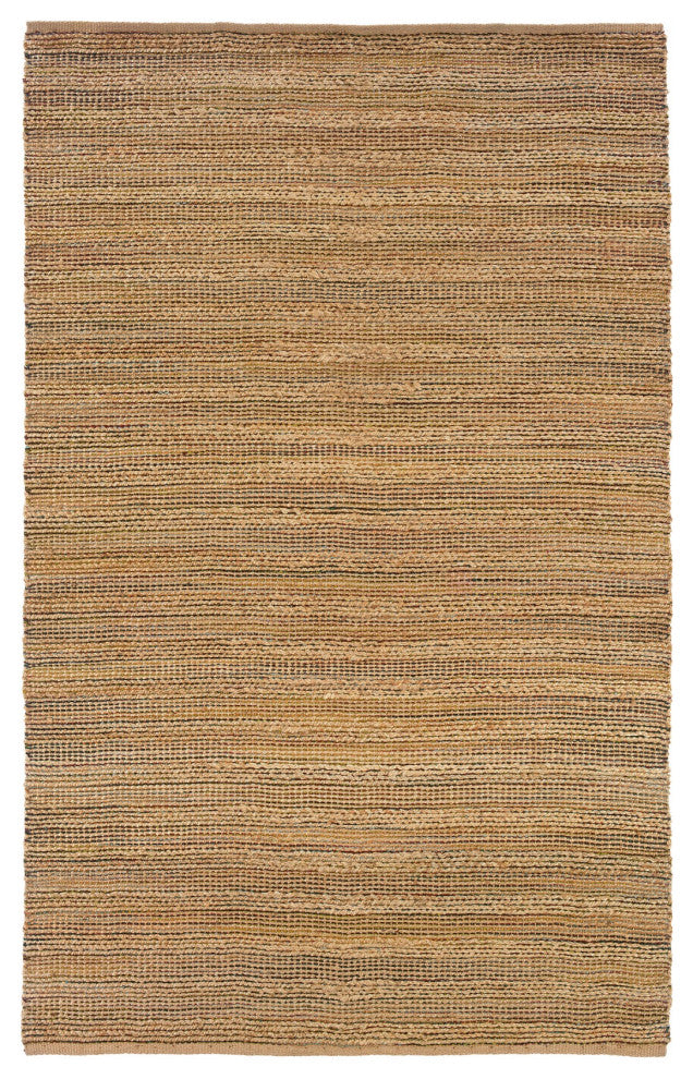 5" x 8" Brown Braided Jute Area Rug